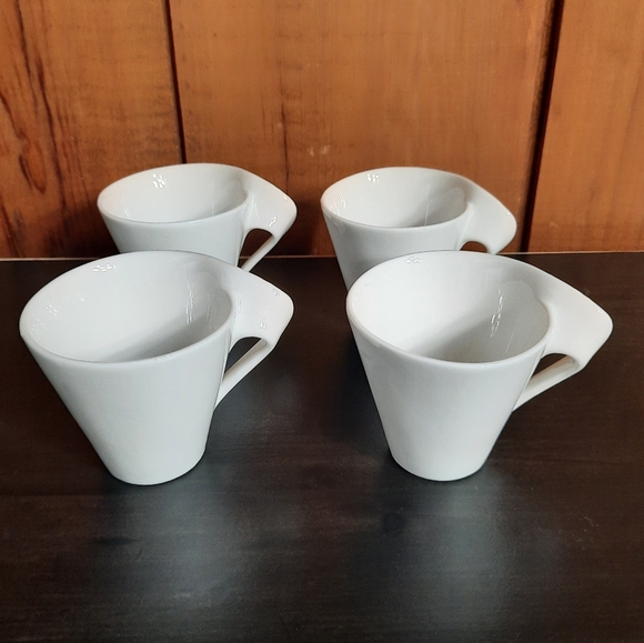 Tannex Porcelain Cappuccino Cups & Snack Plate Saucers Set of 4 - Picture 10 of 15